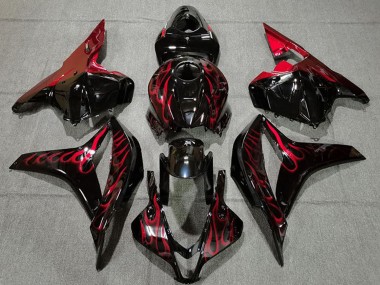 Acquista Carene Moto Honda CBR600RR 2009-2012 - Nero Lucido Rosso Fiamma