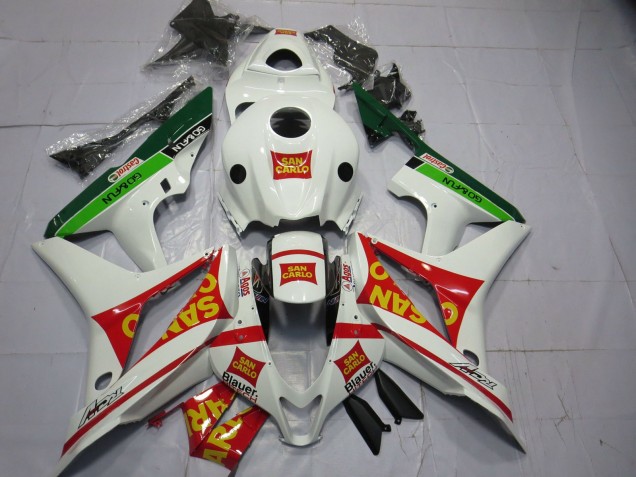 Acquista Carene Moto Honda CBR600RR 2007-2008 - Bianco Rosso Verde Giallo San Carlo