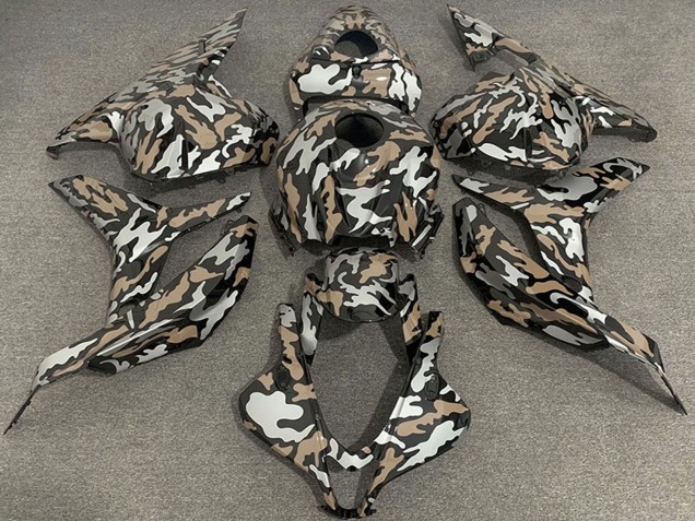 Acquista Carene Moto Honda CBR600RR 2009-2012 - Tan Argento Camouflage