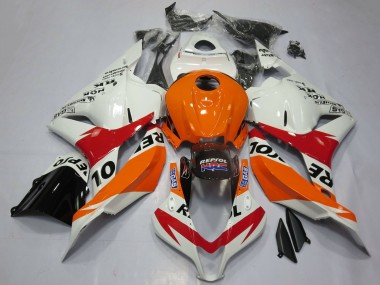 Acquista Carene Moto Honda CBR600RR 2009-2012 - Arancia Bianco Rosso Nero Lucido Repsol