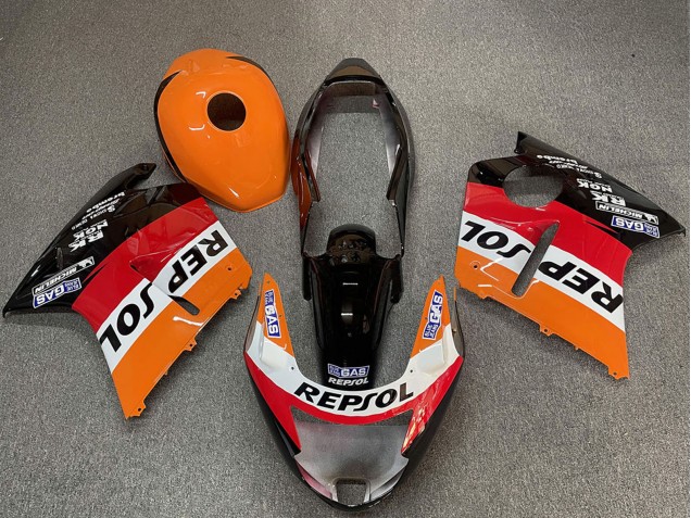 Acquista Carene Moto Honda CBR1100XX Blackbird 1996-2007 - Arancia Bianco Rosso Nero Lucido Repsol