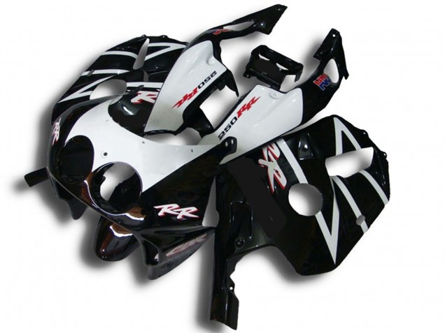 Acquista Carene Moto Honda CBR250RR 1990-1998 - Nero Lucido Bianco RR
