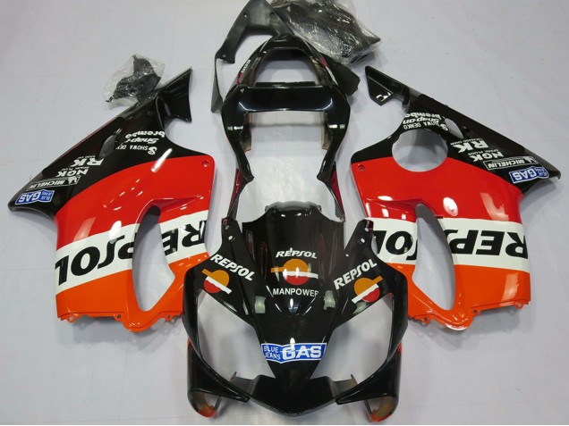 Acquista Carene Moto Honda CBR600 F4i 2001-2003 - Arancia Bianco Rosso Nero Lucido Repsol