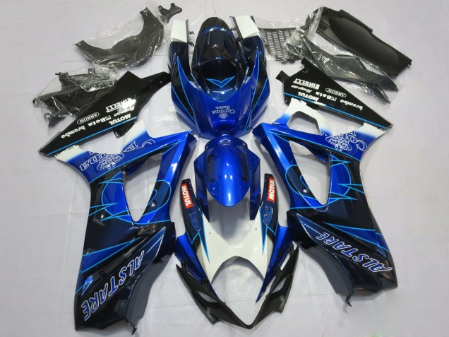 Acquista Carene Moto Suzuki GSXR 1000 2007-2008 - Blu Nero Corona