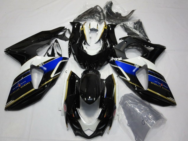 Acquista Carene Moto Suzuki GSXR 1000 2009-2016 - Blu Bianco Oro Nero