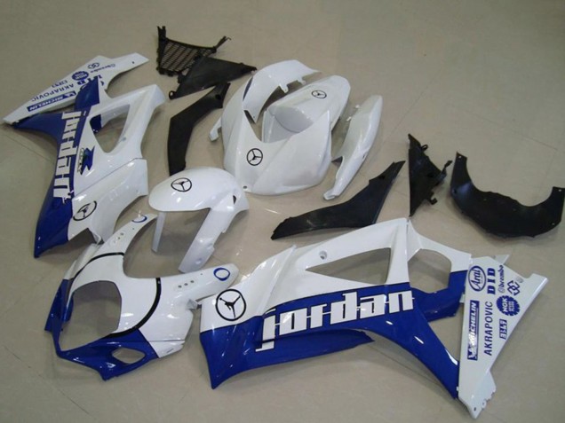 Acquista Carene Moto Suzuki GSXR 1000 2007-2008 - Bianco Blu Jordan
