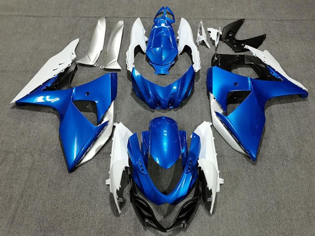 Acquista Carene Moto Suzuki GSXR 1000 2009-2016 - Blu Bianco Argento Nero