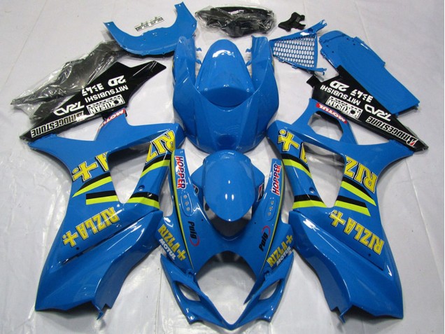 Acquista Carena Moto Suzuki GSXR 1000 2007-2008 - Blu Oro Nero Rizla
