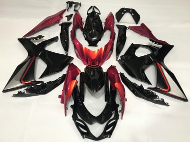 Acquista Carena Moto Suzuki GSXR 1000 2009-2016 - Nero Lucido Rosso