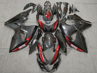 Acquista Carene Moto Suzuki GSXR 1000 2009-2016 - Fibra di Carbonio Rosso
