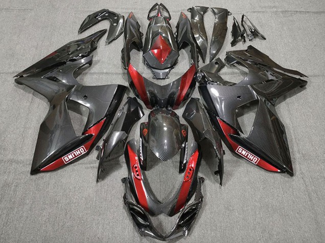 Acquista Carene Moto Suzuki GSXR 1000 2009-2016 - Fibra di Carbonio Rosso