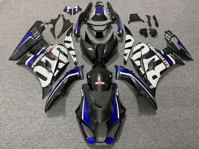 Acquista Carene Moto Suzuki GSXR 1000 2017-2024 - Fibra di Carbonio Stile Blu