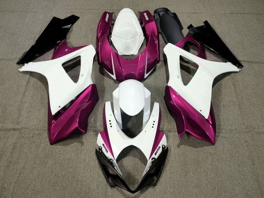 Acquista Carene Moto Suzuki GSXR 1000 2007-2008 - Bianco Rosa Nero