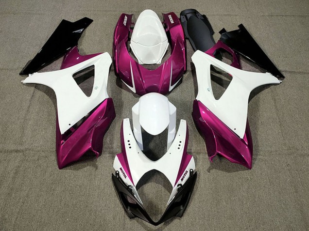 Acquista Carene Moto Suzuki GSXR 1000 2007-2008 - Bianco Rosa Nero