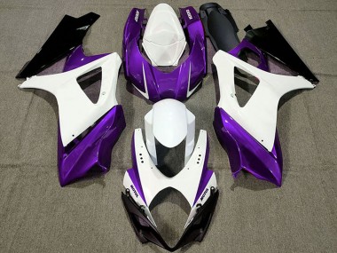 Acquista Carene Moto Suzuki GSXR 1000 2007-2008 - Bianco Viola Nero