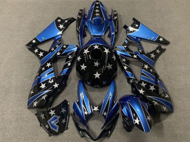 Acquista Carene Moto Suzuki GSXR 1000 2007-2008 - Blu Nero Lucido Stella