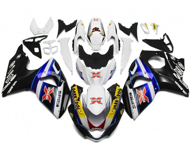 Acquista Carene Moto Suzuki GSXR 1000 2009-2016 - Bianco Blu Nero SPIDI Dark Dog