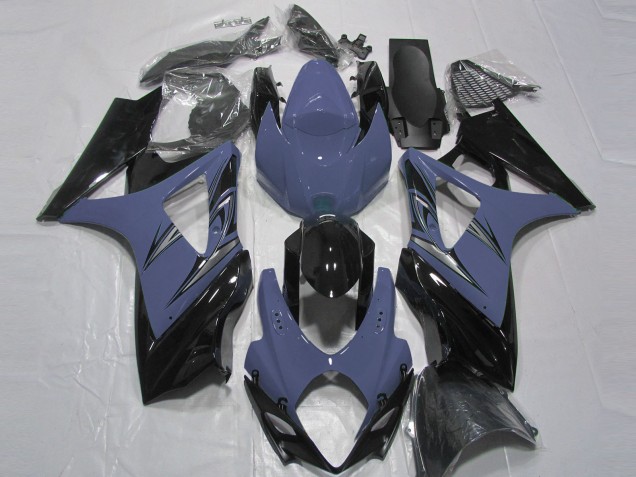 Acquista Carene Moto Suzuki GSXR 1000 2007-2008 - Blu Scuro Nero Lucido