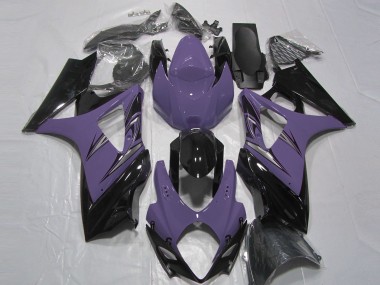 Acquista Carene Moto Suzuki GSXR 1000 2007-2008 - Viola Scuro Nero Lucido