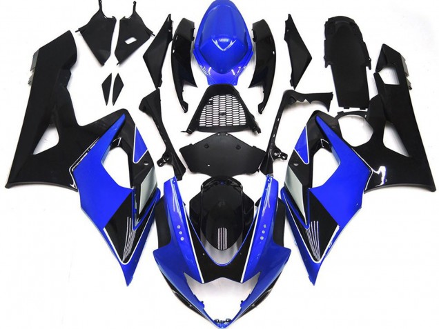Acquista Carene Moto Suzuki GSXR 1000 2005-2006 - Blu Nero Lucido