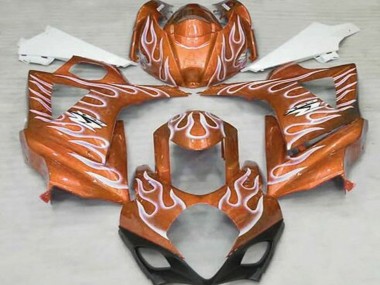 Acquista Carene Moto Suzuki GSXR 1000 2007-2008 - Arancia Bianco Fiamma