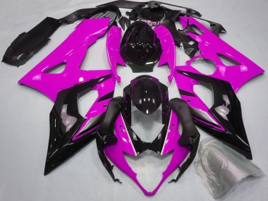 Acquista Carene Moto Suzuki GSXR 1000 2005-2006 - Rosa Nero Lucido