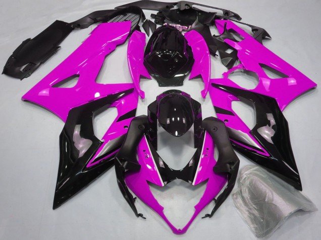 Acquista Carene Moto Suzuki GSXR 1000 2005-2006 - Rosa Nero Lucido