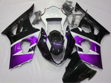 Acquista Carene Moto Suzuki GSXR 1000 2003-2004 - Viola Bianco Nero Lucido