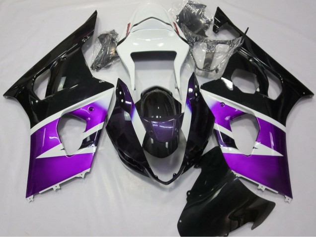 Acquista Carene Moto Suzuki GSXR 1000 2003-2004 - Viola Bianco Nero Lucido