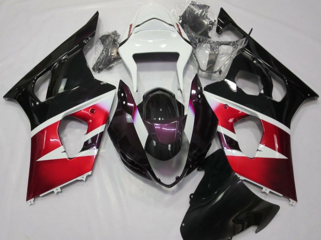 Acquista Carene Moto Suzuki GSXR 1000 2003-2004 - Rosso Bianco Nero Lucido