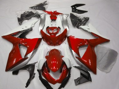 Acquista Carene Moto Suzuki GSXR 1000 2009-2016 - Bianco Argento Rosso