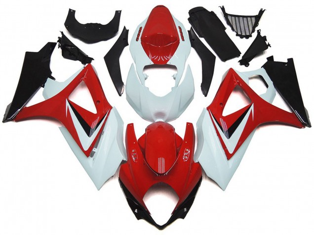 Acquista Carene Moto Suzuki GSXR 1000 2007-2008 - Bianco Rosso Nero OEM Stile