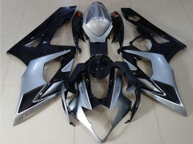 Acquista Carene Moto Suzuki GSXR 1000 2005-2006 - Nero Lucido Argento