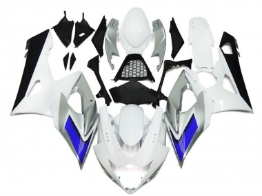 Acquista Carene Moto Suzuki GSXR 1000 2005-2006 - Lucido Bianco Argento Blu