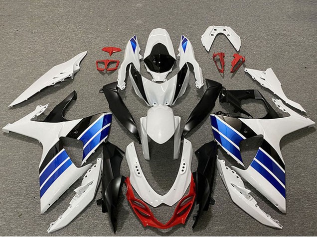 Acquista Carene Moto Suzuki GSXR 1000 2009-2016 - Bianco Blu Rosso Nero