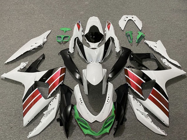 Acquista Carene Moto Suzuki GSXR 1000 2009-2016 - Bianco Rosso Verde Nero