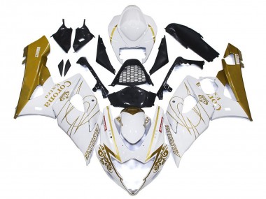 Acquista Carene Moto Suzuki GSXR 1000 2005-2006 - Bianco Oro Corona