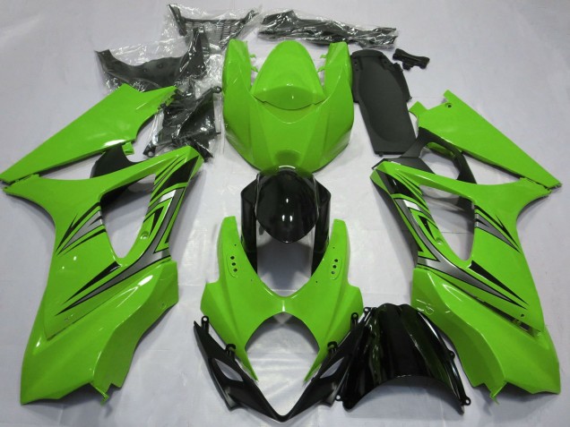 Acquista Carene Moto Suzuki GSXR 1000 2007-2008 - Verde Nero Lucido OEM Stile