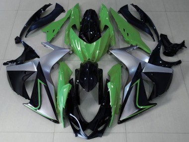 Acquista Carene Moto Suzuki GSXR 1000 2009-2016 - Verde Argento Nero