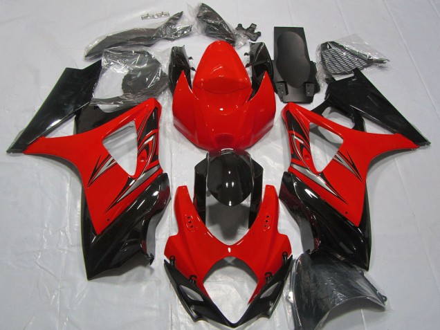 Acquista Carene Moto Suzuki GSXR 1000 2007-2008 - Rosso Nero Lucido