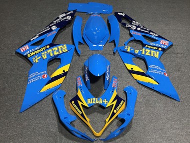 Acquista Carene Moto Suzuki GSXR 1000 2005-2006 - Blu Giallo Nero Rizla