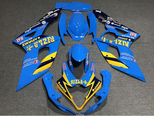 Acquista Carene Moto Suzuki GSXR 1000 2005-2006 - Blu Giallo Nero Rizla