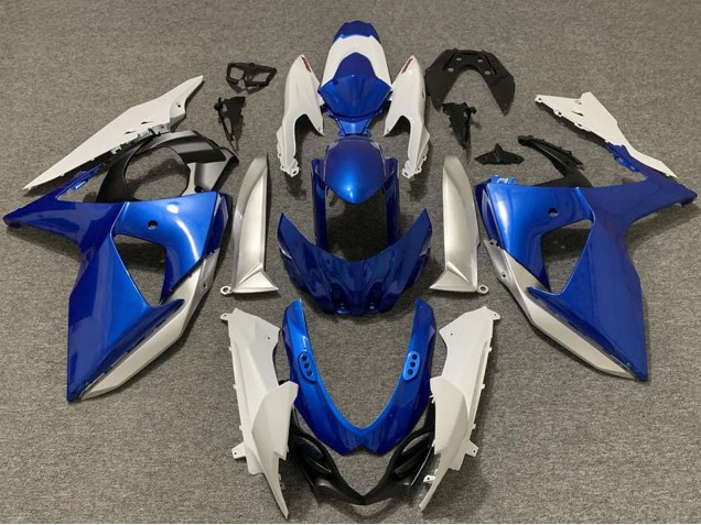 Acquista Carene Moto Suzuki GSXR 1000 2009-2016 - Bianco Argento Blu