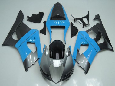 Acquista Carene Moto Suzuki GSXR 1000 2003-2004 - Azzurro Chiaro Argento Nero