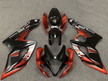 Acquista Carene Moto Suzuki GSXR 1000 2005-2006 - Nero Opaco Arancia