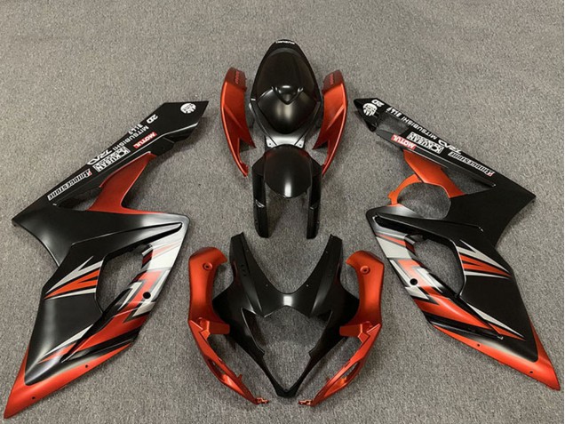 Acquista Carene Moto Suzuki GSXR 1000 2005-2006 - Nero Opaco Arancia