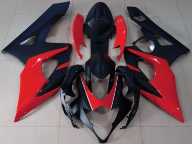 Acquista Carene Moto Suzuki GSXR 1000 2005-2006 - Nero Opaco Rosso