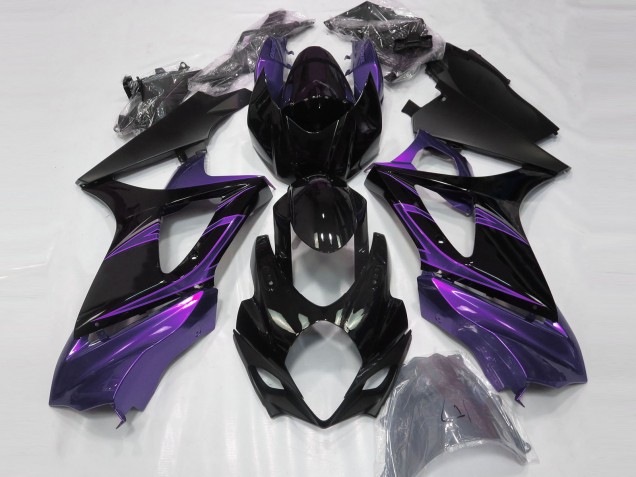 Acquista Carene Moto Suzuki GSXR 1000 2007-2008 - Nero Lucido Viola