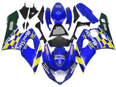 Acquista Carene Moto Suzuki GSXR 1000 2005-2006 - Blu Giallo Verde MoviStar Castrol