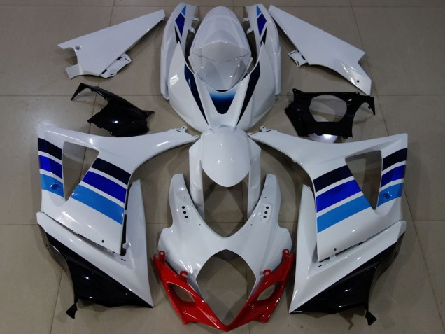Acquista Carene Moto Suzuki GSXR 1000 2007-2008 - Bianco Blu OEM Stile